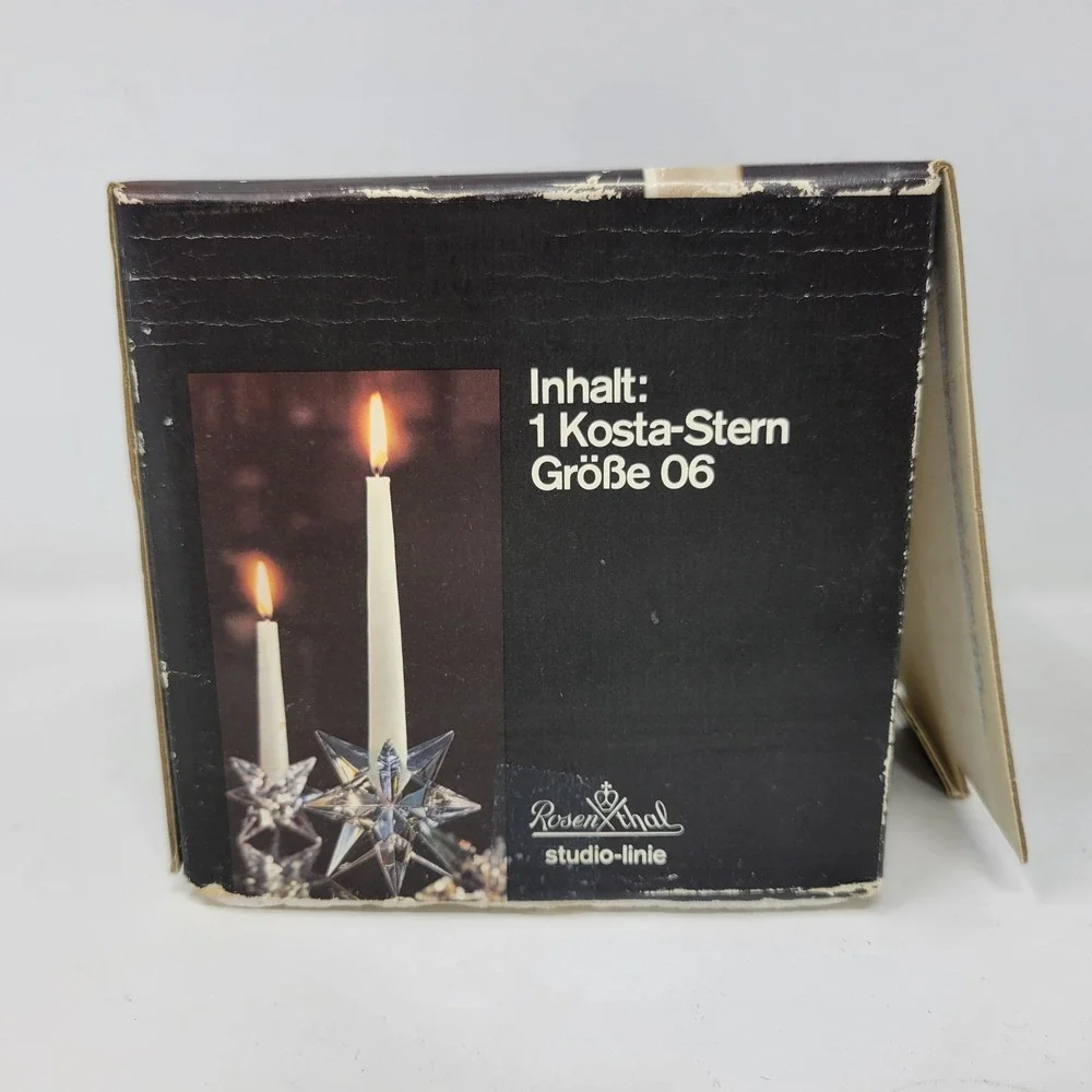 Rosenthal Studio-Linie Kosta-Sterne Crystal Star Candle Holder Vicke Lindstrand‎
